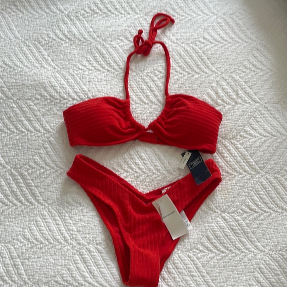 Abercrombie & Fitch Red Bikini set  XS NWT